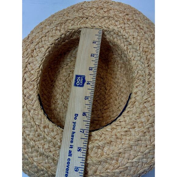Helen Kaminski Hat Classic 5 Raffia Straw Nougat Black Ribbon Bow Beach Sun main image 11